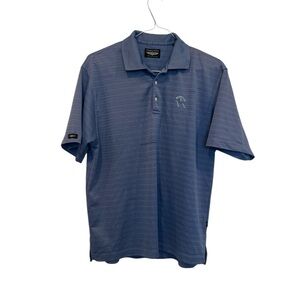 Straight Down Men’s Medium Blue Golf Polo Short Sleeve‎ Bookcliff Golf EUC